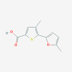 molecular formula C11H10O3S B3338029 4-Methyl-5-(5-methylfuran-2-yl)thiophene-2-carboxylic acid CAS No. 832740-66-6