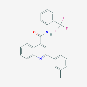 molecular formula C24H17F3N2O B333804 2-(3-methylphenyl)-N-[2-(trifluoromethyl)phenyl]quinoline-4-carboxamide 