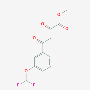 molecular formula C12H10F2O5 B3338061 Methyl 4-[3-(difluoromethoxy)phenyl]-2,4-dioxobutanoate CAS No. 832741-03-4