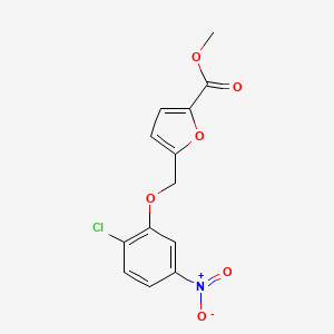 molecular formula C13H10ClNO6 B3338080 Methyl 5-[(2-chloro-5-nitrophenoxy)methyl]furan-2-carboxylate CAS No. 832741-27-2