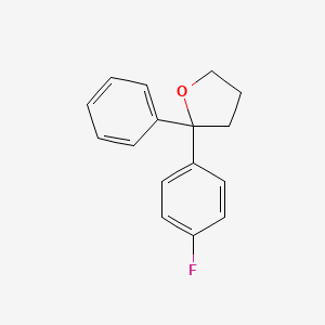 molecular formula C16H15FO B3338099 2-(4-Fluorophenyl)tetrahydro-2-phenylfuran CAS No. 84255-03-8