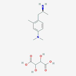 molecular formula C16H26N2O6 B3338101 Benzeneethanamine, 4-(dimethylamino)-alpha,2-dimethyl-, (alphaS)-, (2R,3R)-2,3-dihydroxybutanedioate (1:1) CAS No. 84257-38-5