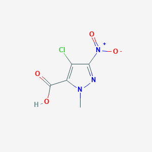 molecular formula C5H4ClN3O4 B3338114 4-氯-1-甲基-3-硝基-1H-吡唑-5-羧酸 CAS No. 84547-88-6