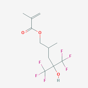 molecular formula C11H14F6O3 B3338142 5,5,5-Trifluoro-4-hydroxy-2-methyl-4-(trifluoromethyl)pentyl methacrylate CAS No. 853064-87-6