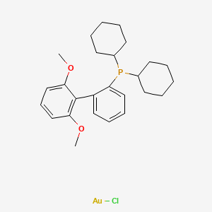 molecular formula C26H35AuClO2P B3338147 氯(2-二环己基膦基-2',6'-二甲氧基-1,1'-联苯)金(I) CAS No. 854045-95-7