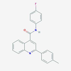 molecular formula C23H17FN2O B333816 N-(4-fluorophenyl)-2-(4-methylphenyl)quinoline-4-carboxamide 