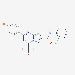 molecular formula C19H10BrClF3N5O B333817 5-(4-bromophenyl)-N-(2-chloropyridin-3-yl)-7-(trifluoromethyl)pyrazolo[1,5-a]pyrimidine-2-carboxamide 
