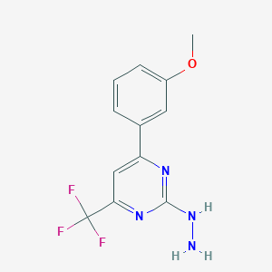 2-Hydrazinyl-4-(3-methoxyphenyl)-6-(trifluoromethyl)pyrimidine