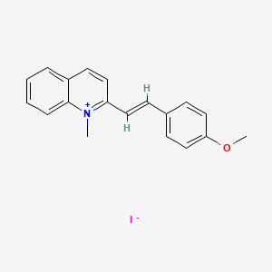 2-[(E)-2-(4-Methoxyphenyl)ethenyl]-1-methylquinolin-1-ium iodide