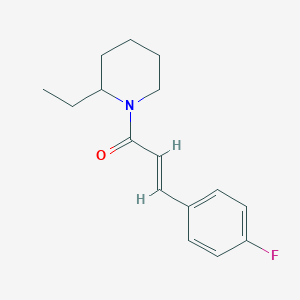 molecular formula C16H20FNO B333822 2-Ethyl-1-[3-(4-fluorophenyl)acryloyl]piperidine 