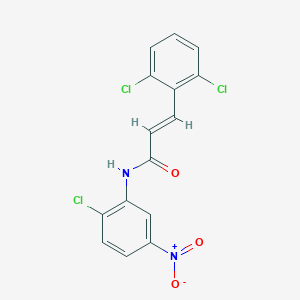 molecular formula C15H9Cl3N2O3 B333823 N-{2-chloro-5-nitrophenyl}-3-(2,6-dichlorophenyl)acrylamide 