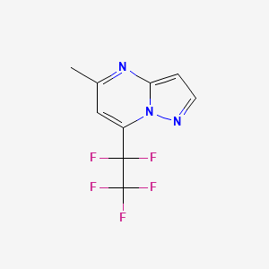 molecular formula C9H6F5N3 B3338259 5-Methyl-7-(pentafluoroethyl)pyrazolo[1,5-a]pyrimidine CAS No. 869951-80-4