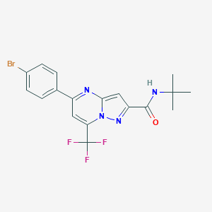 molecular formula C18H16BrF3N4O B333827 5-(4-bromophenyl)-N-tert-butyl-7-(trifluoromethyl)pyrazolo[1,5-a]pyrimidine-2-carboxamide 