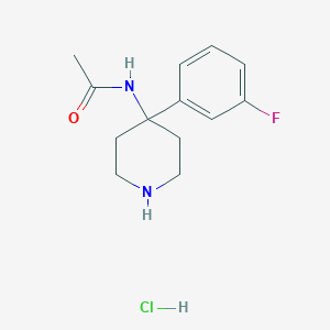 molecular formula C13H18ClFN2O B3338283 N-(4-(3-Fluorophenyl)piperidin-4-yl)acetamide hydrochloride CAS No. 874352-19-9
