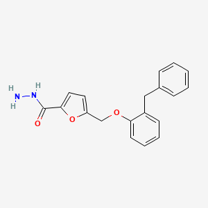 molecular formula C19H18N2O3 B3338311 5-((2-Benzylphenoxy)methyl)furan-2-carbohydrazide CAS No. 886496-23-7