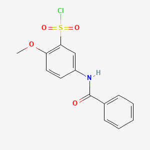 molecular formula C14H12ClNO4S B3338318 5-Benzoylamino-2-methoxybenzenesulfonyl chloride CAS No. 886496-50-0