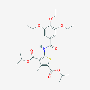 molecular formula C26H35NO8S B333833 Diisopropyl 3-methyl-5-[(3,4,5-triethoxybenzoyl)amino]-2,4-thiophenedicarboxylate 