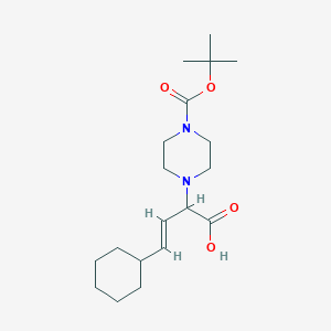molecular formula C19H32N2O4 B3338358 (3E)-2-[4-(tert-Butoxycarbonyl)piperazin-1-yl]-4-cyclohexylbut-3-enoic acid CAS No. 890090-63-8