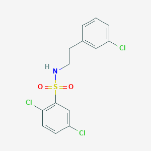 molecular formula C14H12Cl3NO2S B333842 2,5-dichloro-N-[2-(3-chlorophenyl)ethyl]benzenesulfonamide 
