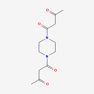 molecular formula C12H18N2O4 B3338433 Piperazine, 1,4-bis(1,3-dioxobutyl)- CAS No. 92538-64-2