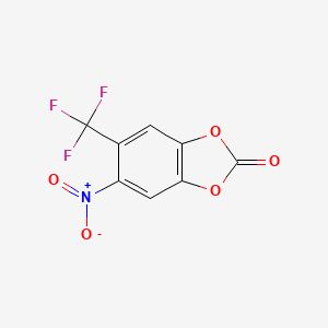 molecular formula C8H2F3NO5 B3338462 5-Nitro-6-trifluoromethyl-benzo[1,3]dioxol-2-one CAS No. 933673-29-1