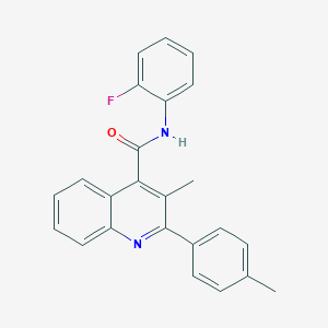 molecular formula C24H19FN2O B333847 N-(2-fluorophenyl)-3-methyl-2-(4-methylphenyl)quinoline-4-carboxamide 