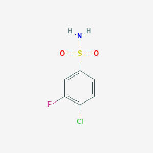 molecular formula C6H5ClFNO2S B3338487 4-Chloro-3-fluorobenzenesulfonamide CAS No. 942035-78-1