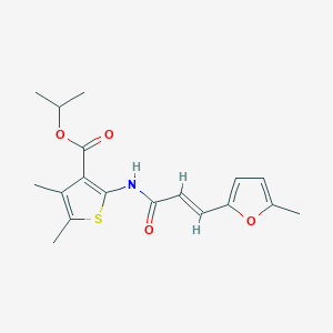 molecular formula C18H21NO4S B333849 Isopropyl 4,5-dimethyl-2-{[3-(5-methyl-2-furyl)acryloyl]amino}-3-thiophenecarboxylate 