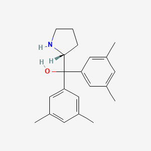 molecular formula C21H27NO B3338498 (R)-alpha,alpha-Bis(3,5-dimethylphenyl)-2-pyrrolidinemethanol CAS No. 948595-01-5