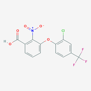 molecular formula C14H7ClF3NO5 B3338540 3-[2-Chloro-4-(trifluoromethyl)phenoxy]-2-nitrobenzoic acid CAS No. 95899-73-3