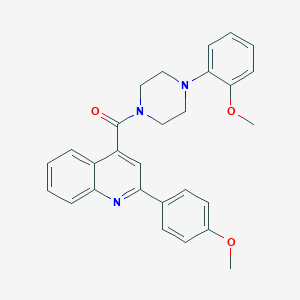molecular formula C28H27N3O3 B333859 2-(4-Methoxyphenyl)-4-{[4-(2-methoxyphenyl)-1-piperazinyl]carbonyl}quinoline 