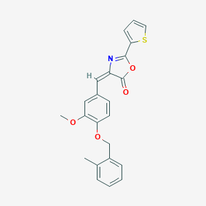 molecular formula C23H19NO4S B333866 (4E)-4-{3-methoxy-4-[(2-methylbenzyl)oxy]benzylidene}-2-(thiophen-2-yl)-1,3-oxazol-5(4H)-one 