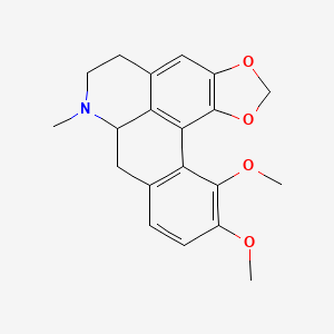 molecular formula C20H21NO4 B3338662 11,12-Dimethoxy-7-methyl-6,7,7a,8-tetrahydro-5h-[1,3]benzodioxolo[6,5,4-de]benzo[g]quinoline CAS No. 2490-83-7