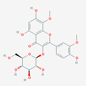molecular formula C23H24O13 B3338682 3-O-Glucosyllimocitrin CAS No. 38836-51-0
