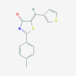 molecular formula C15H11NOS2 B333870 2-(4-methylphenyl)-5-(3-thienylmethylene)-1,3-thiazol-4(5H)-one 