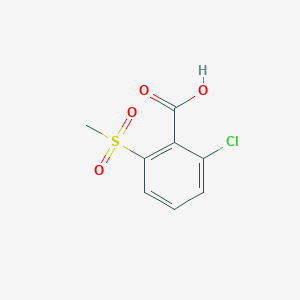 molecular formula C8H7ClO4S B3338758 2-Chloro-6-methanesulfonylbenzoic acid CAS No. 1104561-82-1