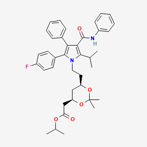 1,3-Dioxane-4-acetic acid, 6-[2-[2-(4-fluorophenyl)-5-(1-methylethyl)-3-phenyl-4-[(phenylamino)carbonyl]-1H-pyrrol-1-yl]ethyl]-2,2-dimethyl-, 1-methylethyl ester, (4R,6R)-