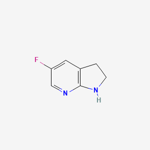 molecular formula C7H7FN2 B3338817 5-fluoro-2,3-dihydro-1H-pyrrolo[2,3-b]pyridine CAS No. 1243165-09-4