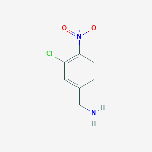 molecular formula C7H7ClN2O2 B3338831 (3-Chloro-4-nitrophenyl)methanamine CAS No. 1261498-17-2