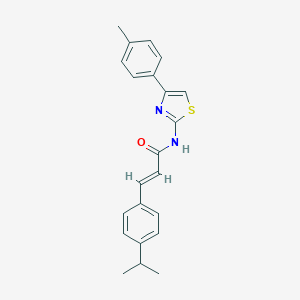 molecular formula C22H22N2OS B333888 3-(4-isopropylphenyl)-N-[4-(4-methylphenyl)-1,3-thiazol-2-yl]acrylamide 