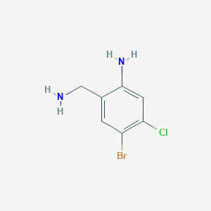 molecular formula C7H8BrClN2 B3338885 2-(Aminomethyl)-4-bromo-5-chloroaniline CAS No. 1379346-13-0