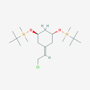 molecular formula C20H41ClO2Si2 B3338888 Silane, [[(1R,3R)-5-(2-chloroethylidene)-1,3-cyclohexanediyl]bis(oxy)]bis[(1,1-dimethylethyl)dimethyl- CAS No. 139356-38-0