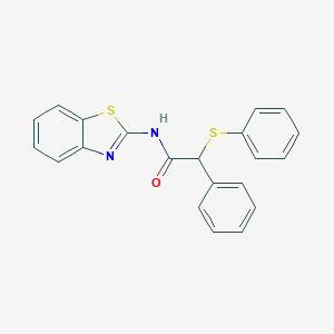 molecular formula C21H16N2OS2 B333891 N-(1,3-benzothiazol-2-yl)-2-phenyl-2-(phenylsulfanyl)acetamide 