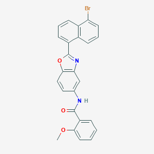 molecular formula C25H17BrN2O3 B333893 N-[2-(5-bromo-1-naphthyl)-1,3-benzoxazol-5-yl]-2-methoxybenzamide 