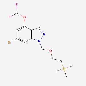 molecular formula C14H19BrF2N2O2Si B3338973 6-Bromo-4-(difluoromethoxy)-1-((2-(trimethylsilyl)ethoxy)methyl)-1H-indazole CAS No. 2139294-78-1