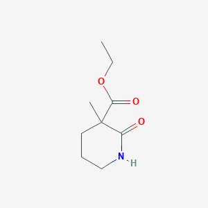 molecular formula C9H15NO3 B3339001 Ethyl 3-methyl-2-oxopiperidine-3-carboxylate CAS No. 29681-78-5