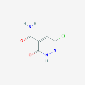 molecular formula C5H4ClN3O2 B3339016 6-Chloro-3-hydroxypyridazine-4-carboxamide CAS No. 34121-93-2