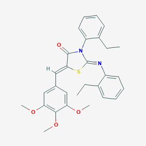 molecular formula C29H30N2O4S B333903 3-(2-Ethylphenyl)-2-[(2-ethylphenyl)imino]-5-(3,4,5-trimethoxybenzylidene)-1,3-thiazolidin-4-one 
