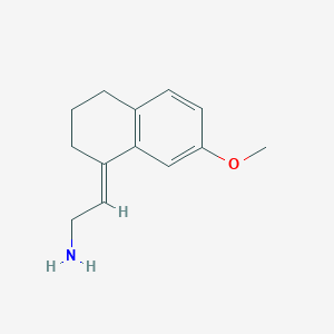 molecular formula C13H17NO B3339032 2-(7-Methoxy-3,4-dihydronaphthalen-1(2H)-ylidene)ethan-1-amine CAS No. 468104-18-9