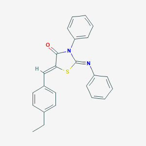 molecular formula C24H20N2OS B333905 5-(4-Ethylbenzylidene)-3-phenyl-2-(phenylimino)-1,3-thiazolidin-4-one 